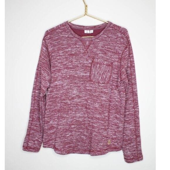 Tentree Pocket Crew Neck Burgundy Medium - Picture 1 of 5